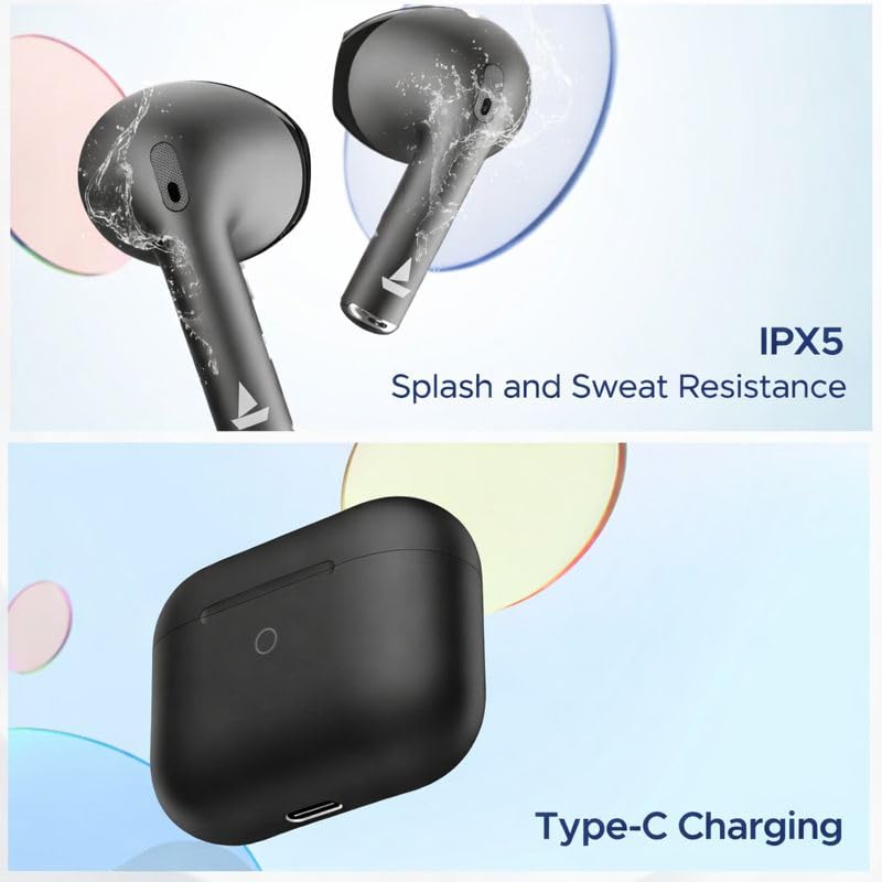 Wireless Bluetooth 5.3 Earbud Stereo Bass,Bluetooth Headphones in Ear Noise Cancelling Mic,Earphones I-Px7 Waterproof Sports,32H Playtime USB C Mini Charging Case Ear Buds for Android iOS - Image 7